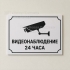 Табличка «Видеонаблюдение» из ПВХ с информационной пиктограммой