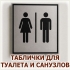 Табличка для туалета и санузла из пластика с информационной пиктограммой