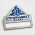 Бейдж из металла и композитного пластика с логотипом и фигурным контуром